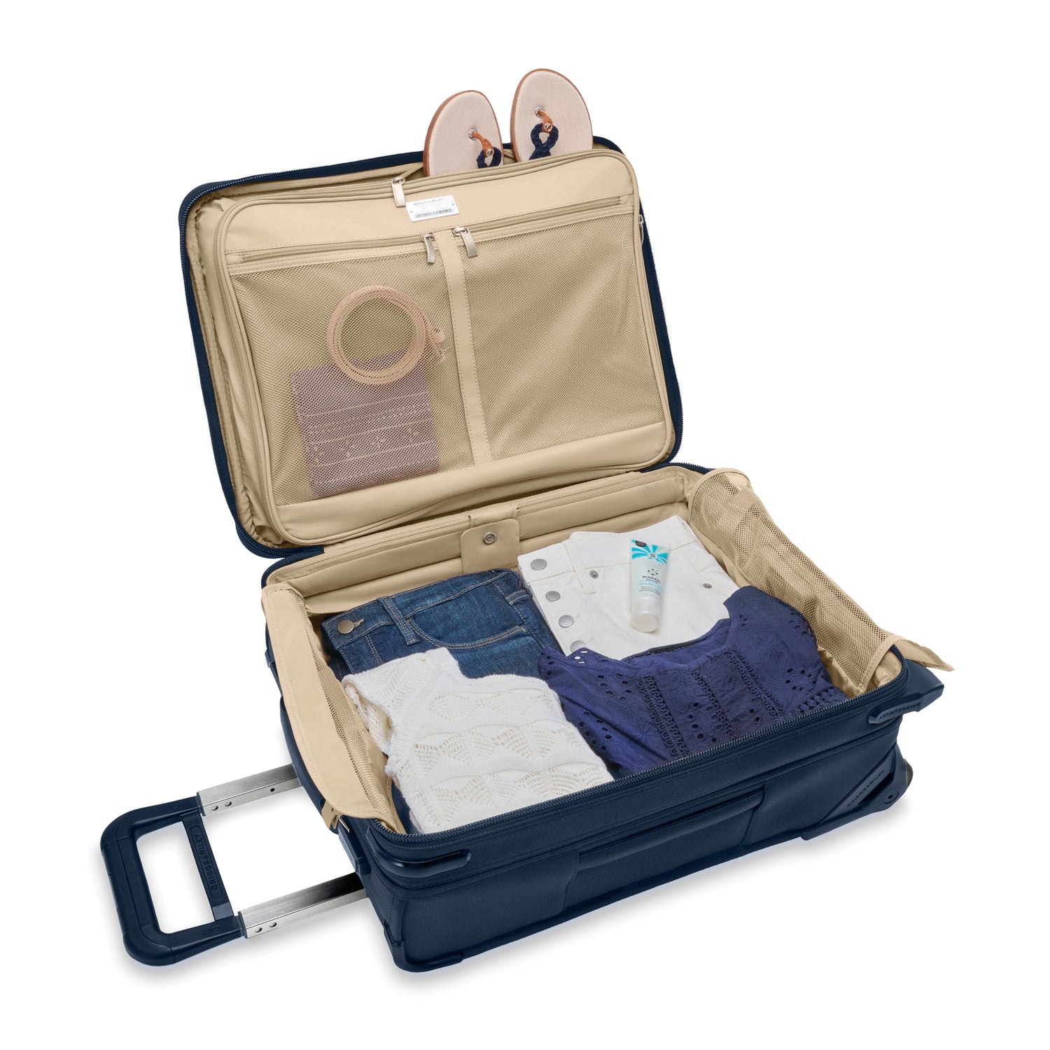 Global 2-Wheel Expandable Carry-on #colour_navy