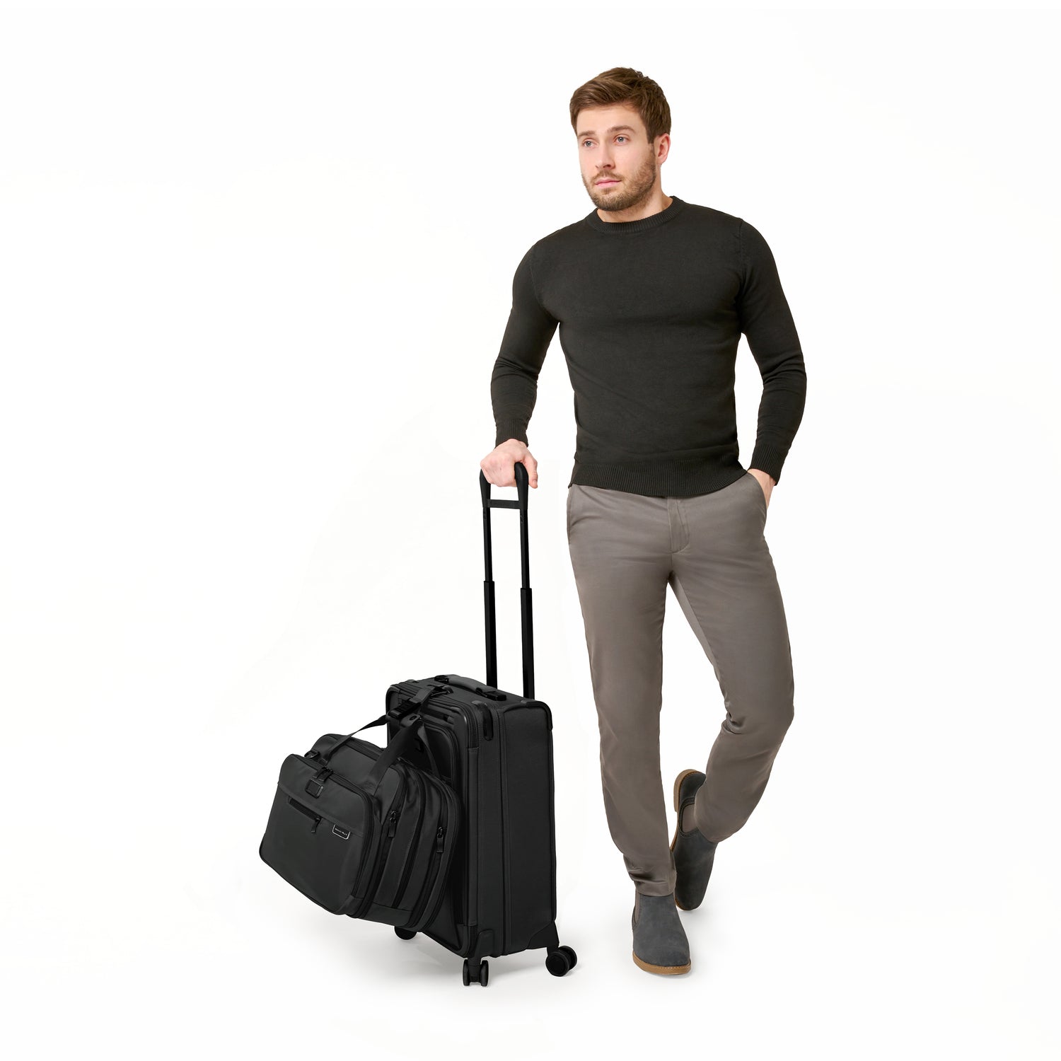 Briggs and Riley Essential Carry-On Spinner #colour_black