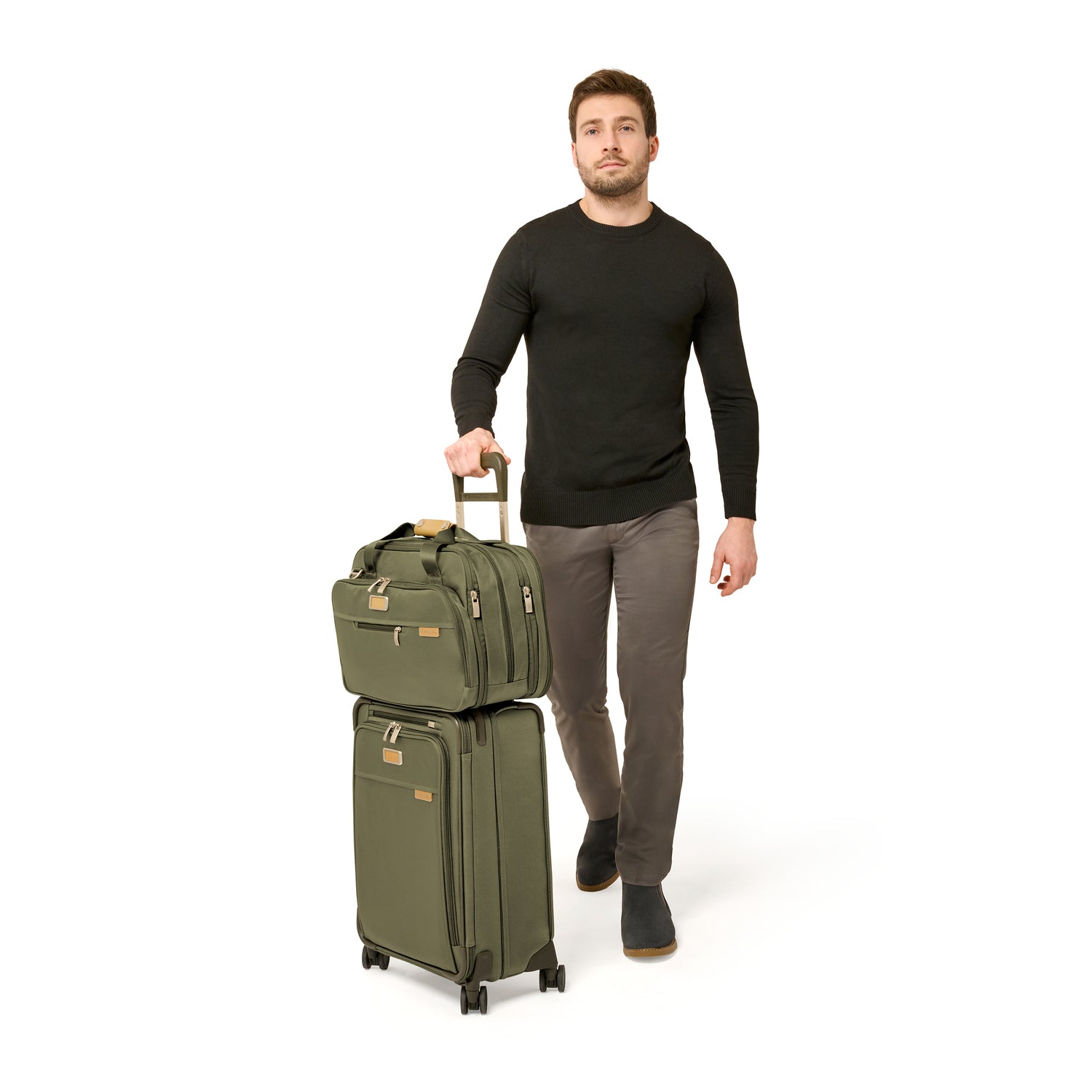 Briggs and Riley Essential Carry-On Spinner #colour_olive