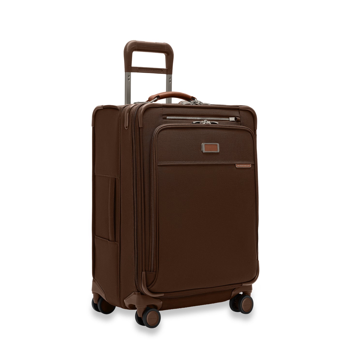 Compact 61cm Checked Expandable Spinner #colour_chocolate