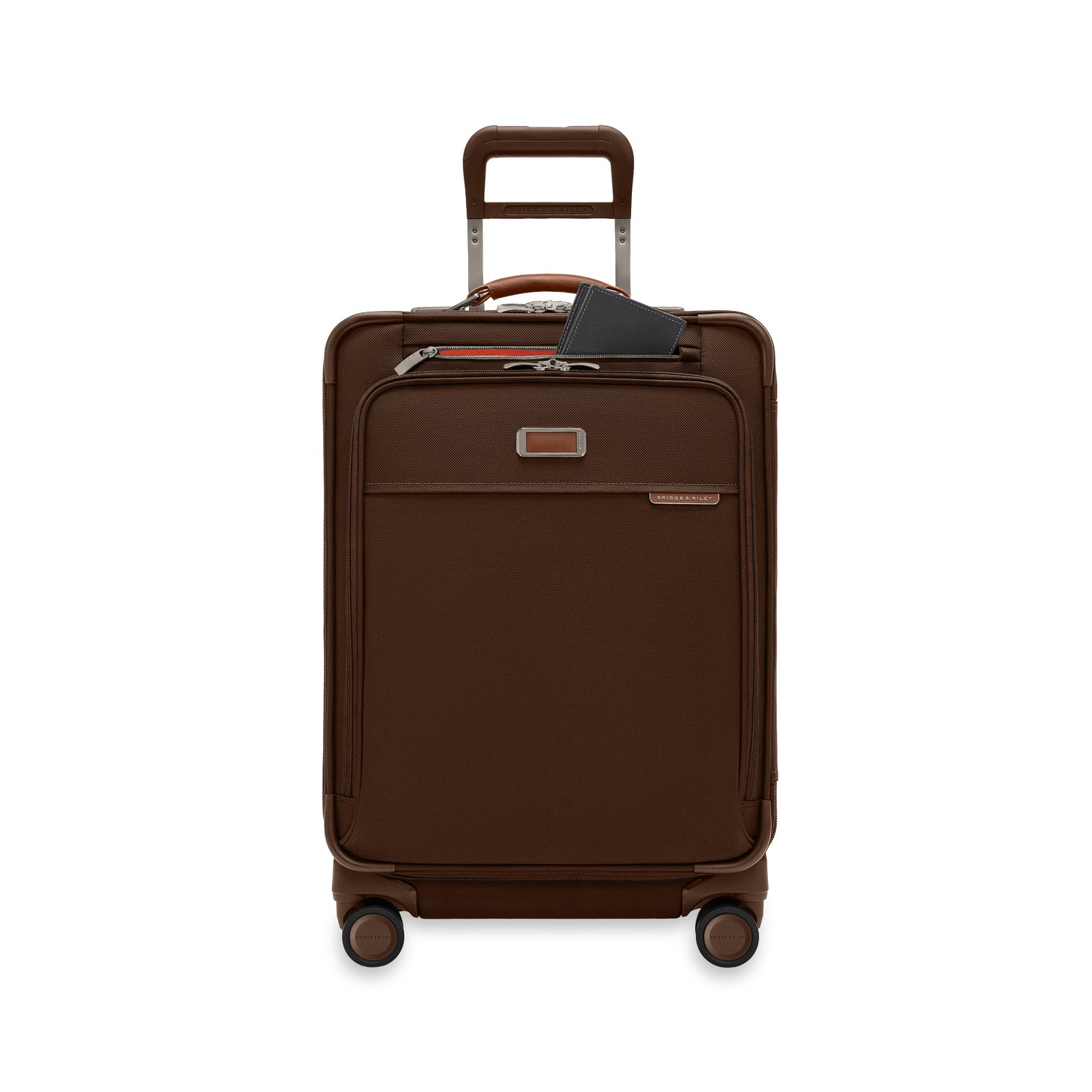 Compact 61cm Checked Expandable Spinner #colour_chocolate