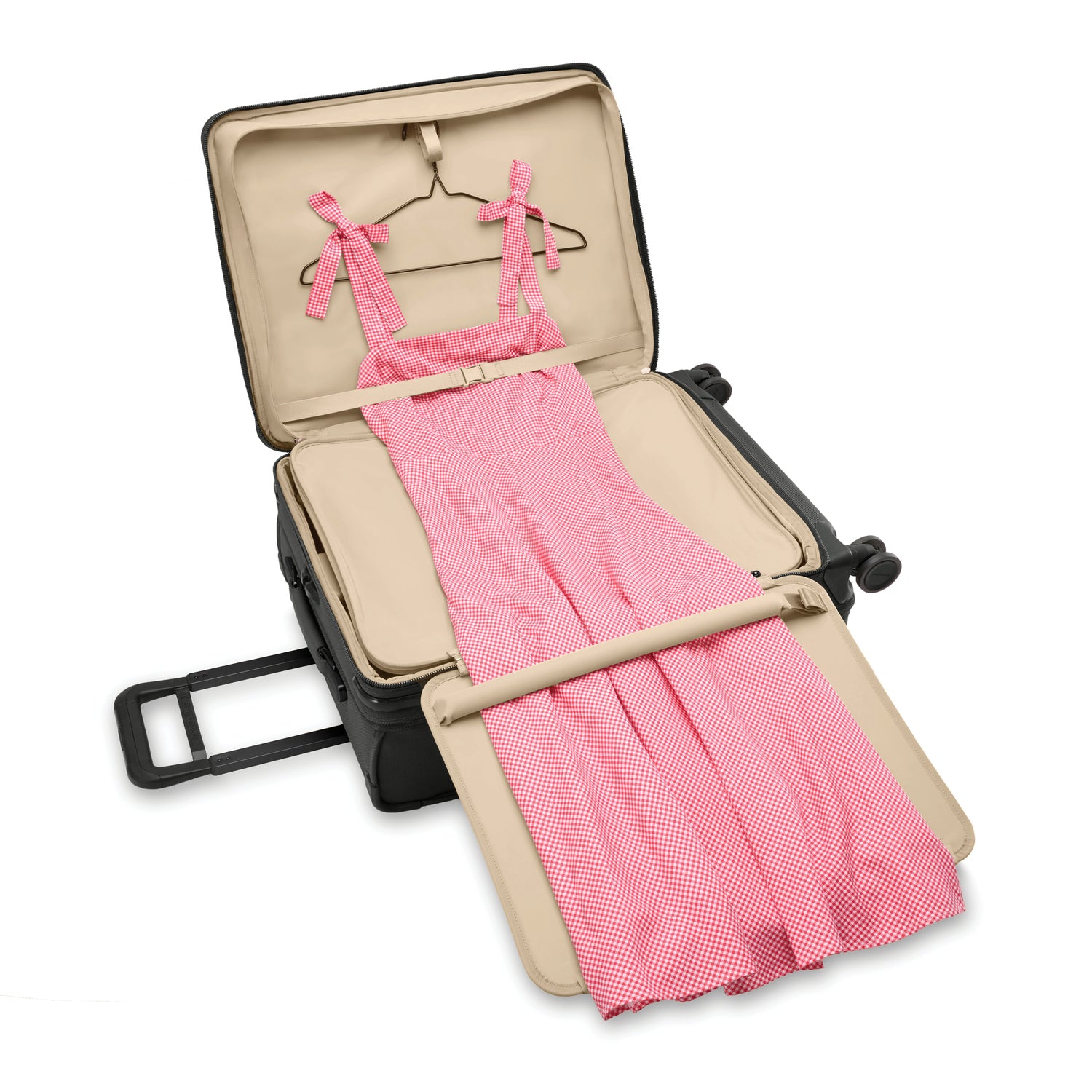 Compact 61cm Checked Expandable Spinner #colour_black