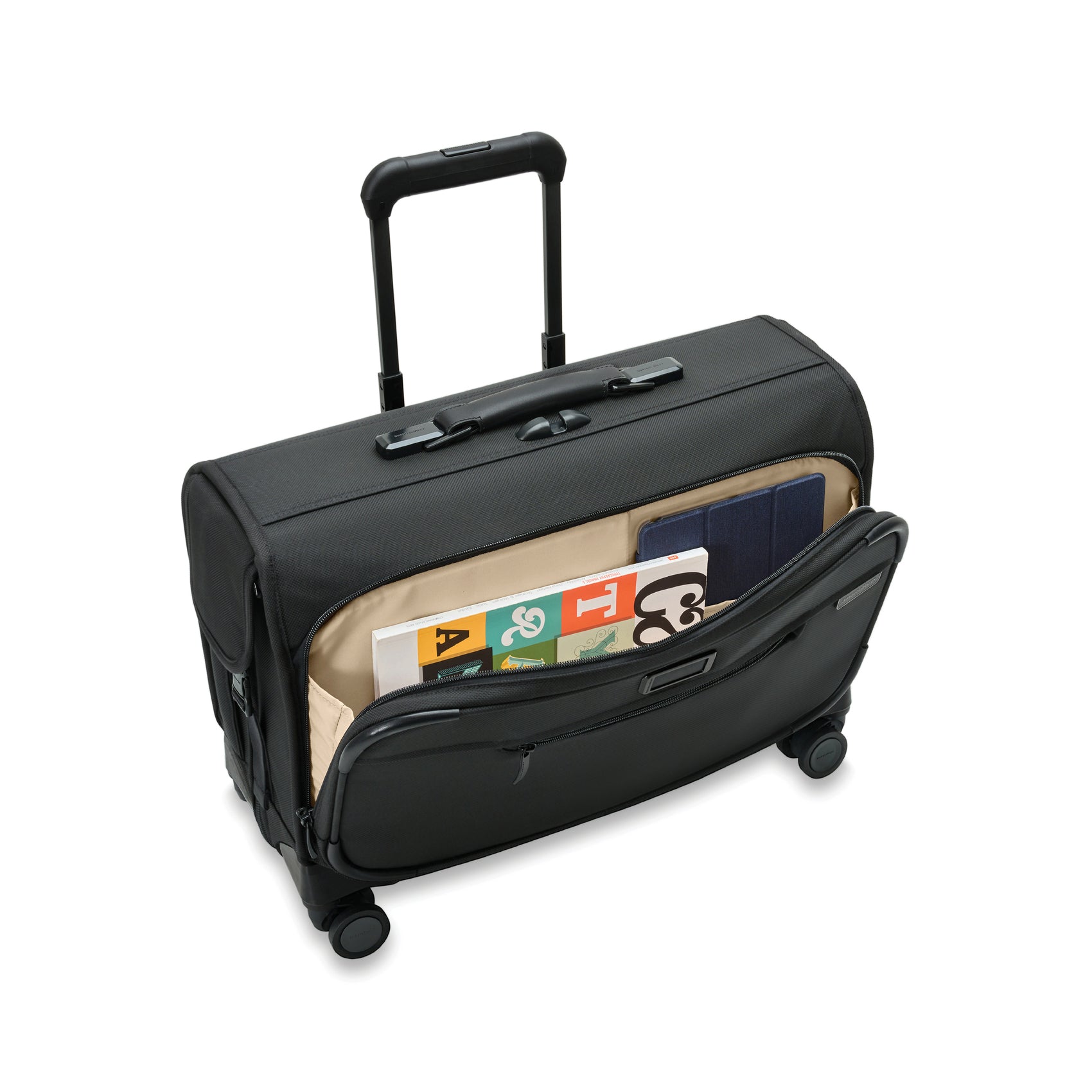 21" Carry-On Wheeled Garment Spinner Front view #colour_black