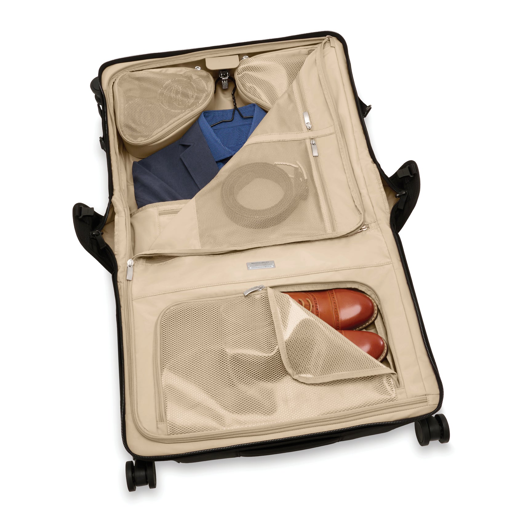 21" Carry-On Wheeled Garment Spinner Front view #colour_black