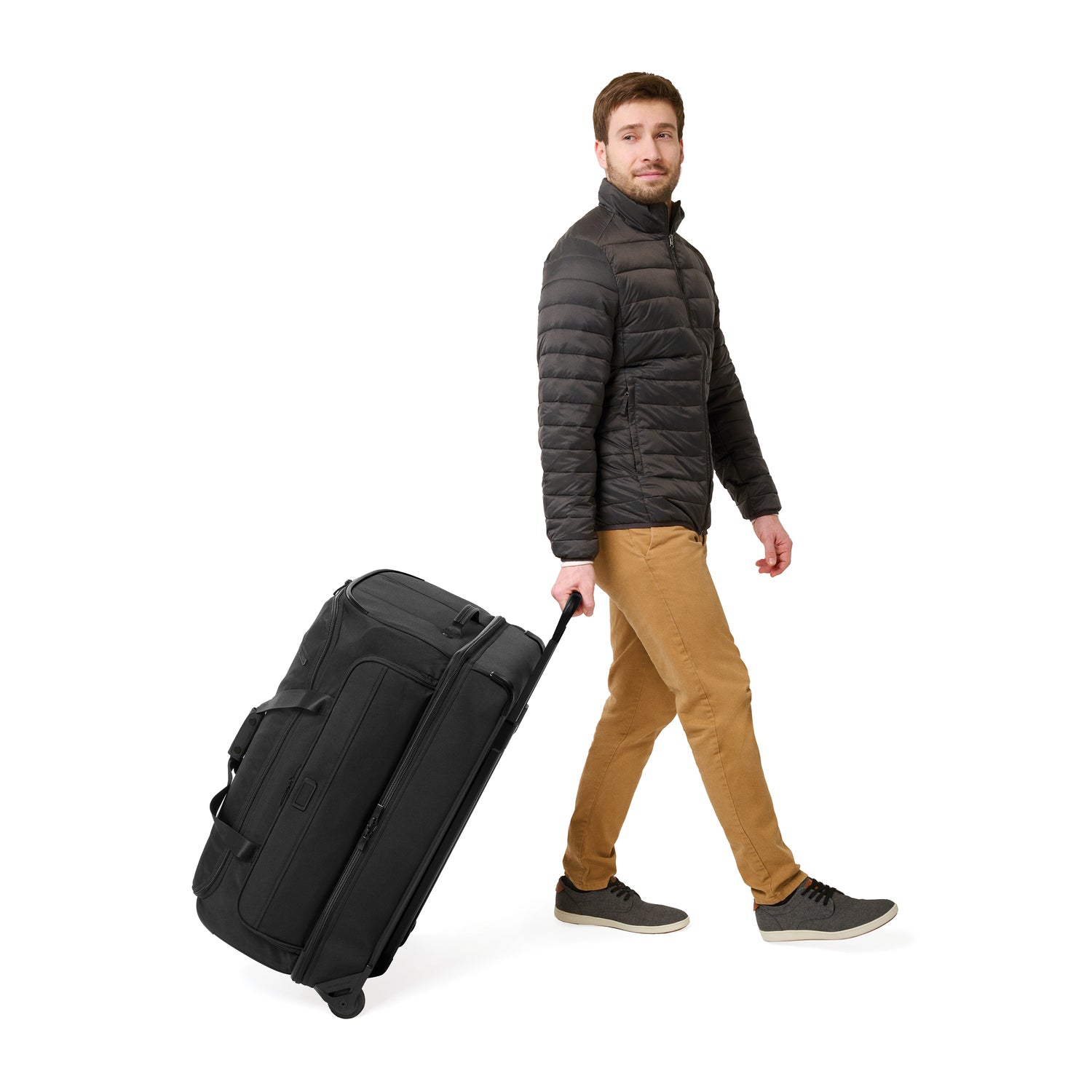 Large 2-Wheel Duffle #colour_black