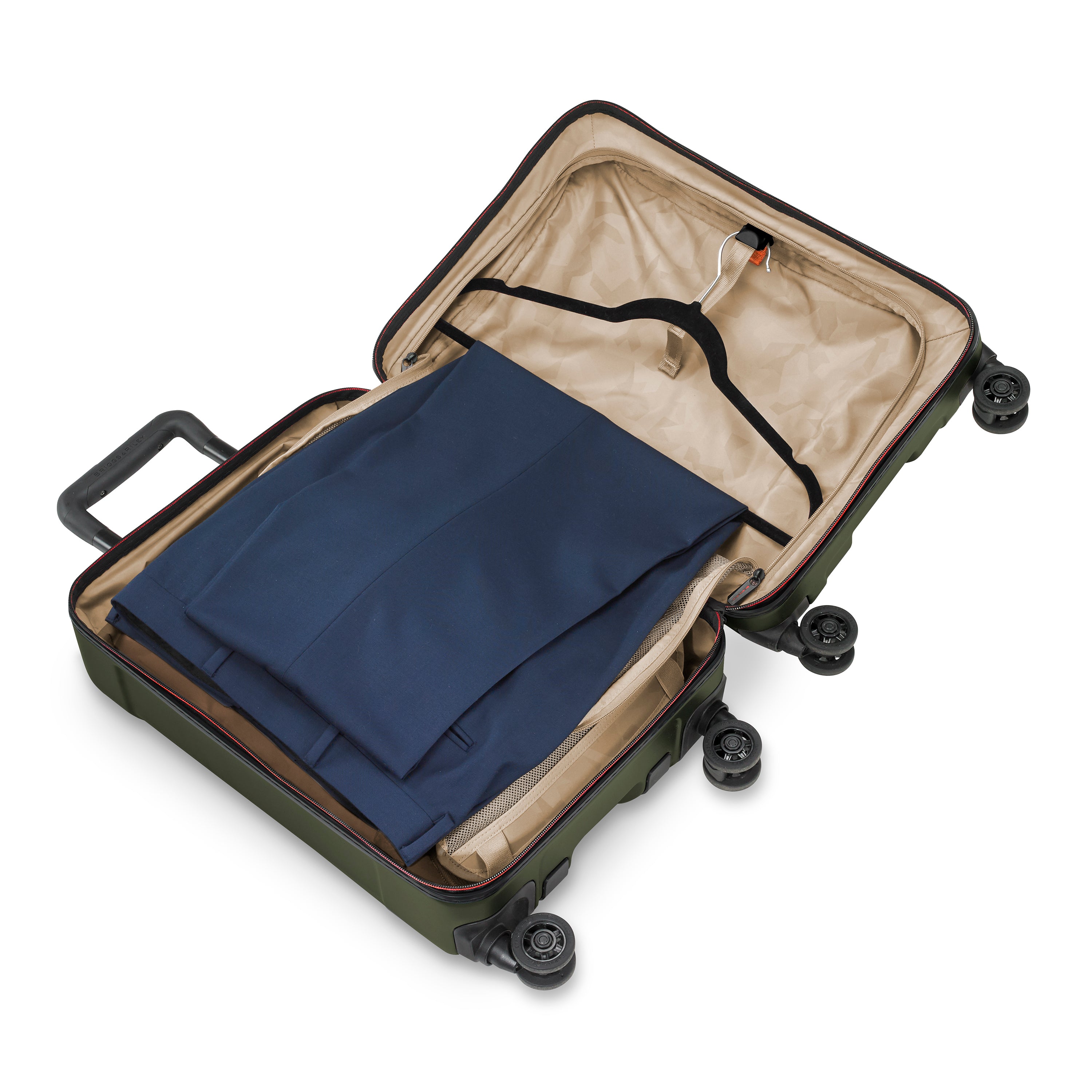 International Carry-On 4 Wheel Spinner, open view, #colour_hunter