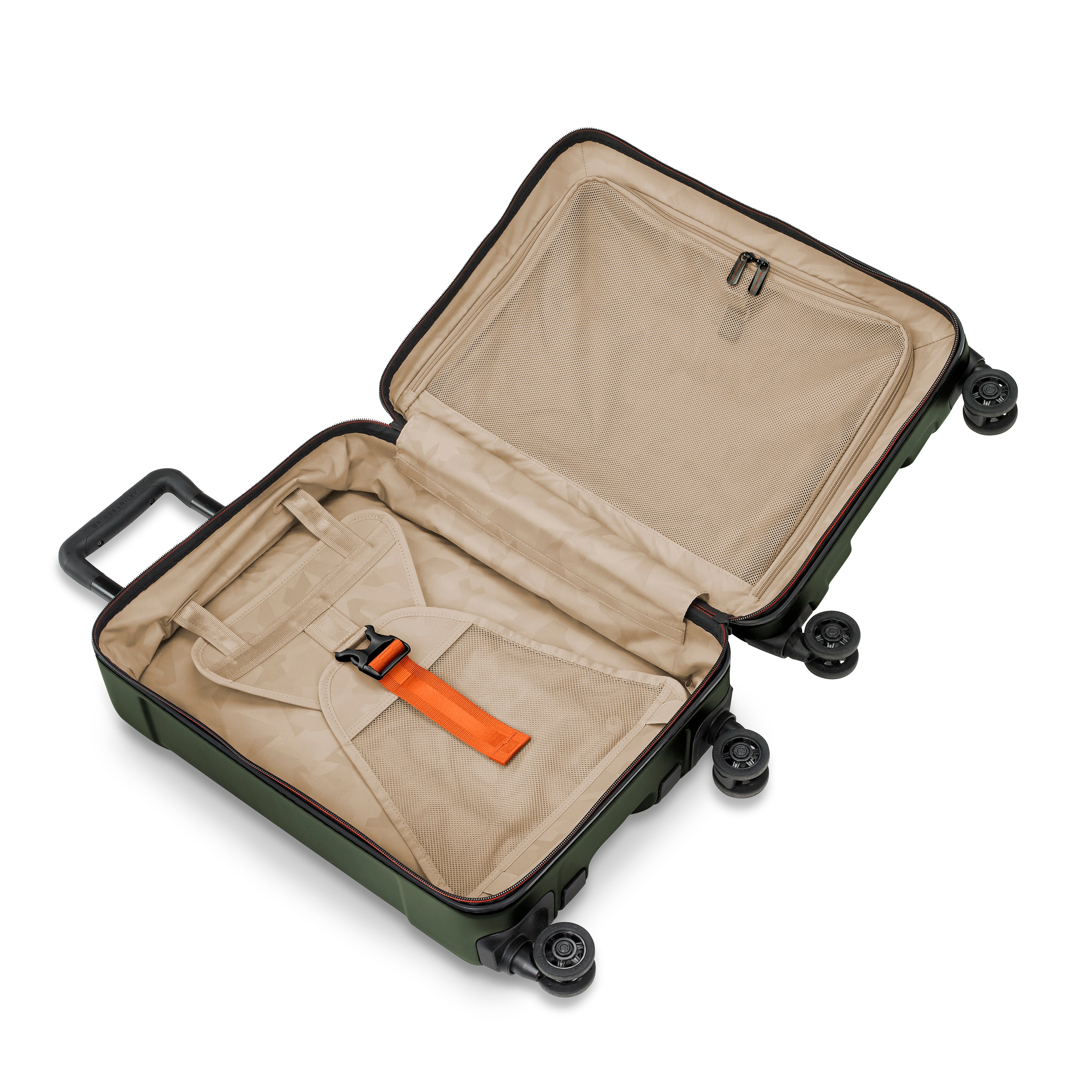 International Carry-On 4 Wheel Spinner, open view, #colour_hunter