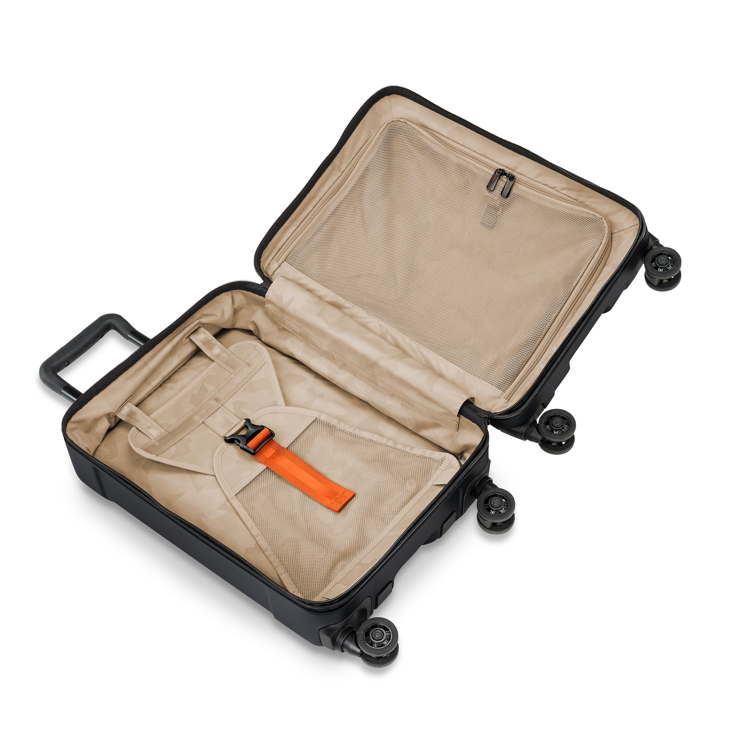 International Carry-On 4 Wheel Spinner, open view, #colour_stealth