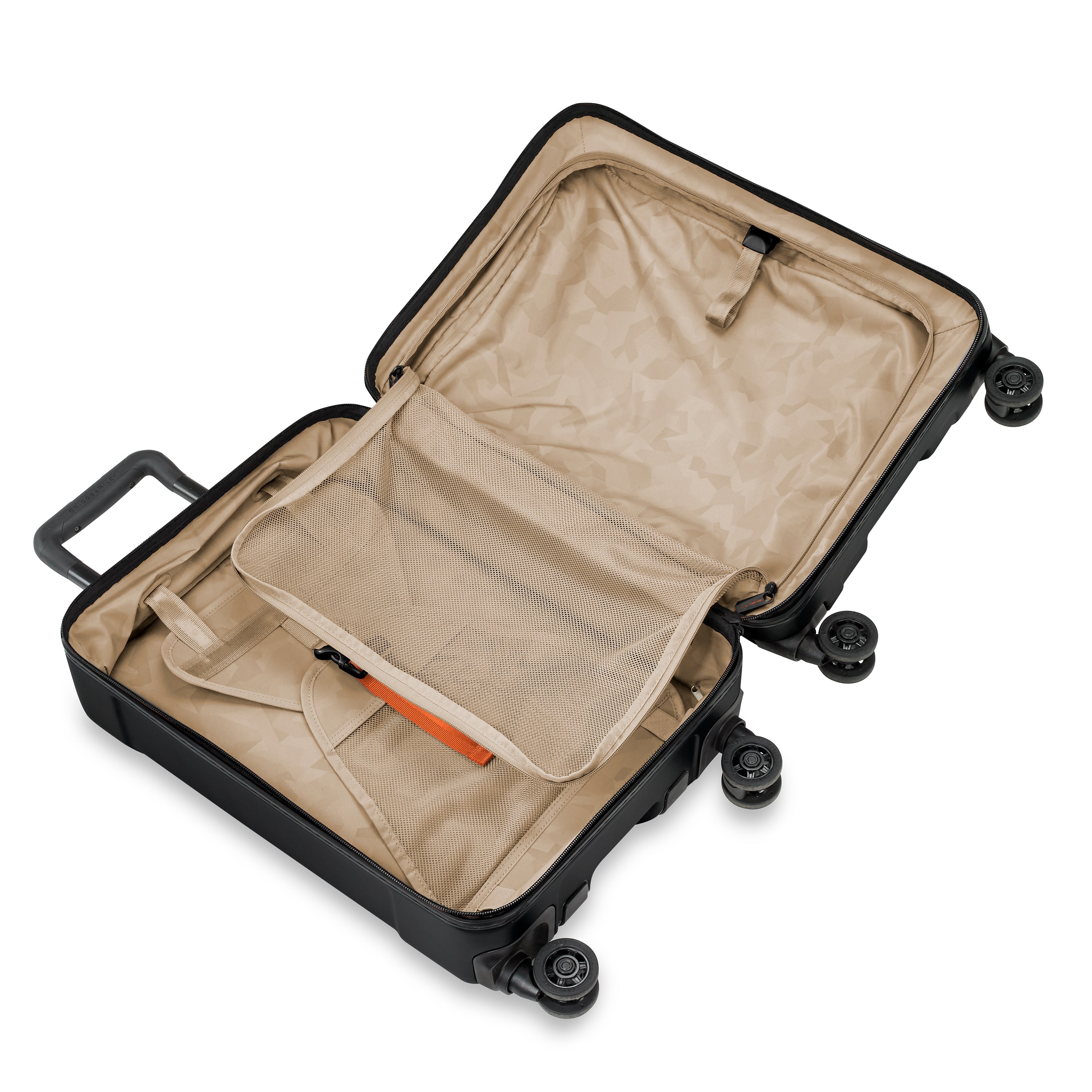 International Carry-On 4 Wheel Spinner, open view, #colour_stealth