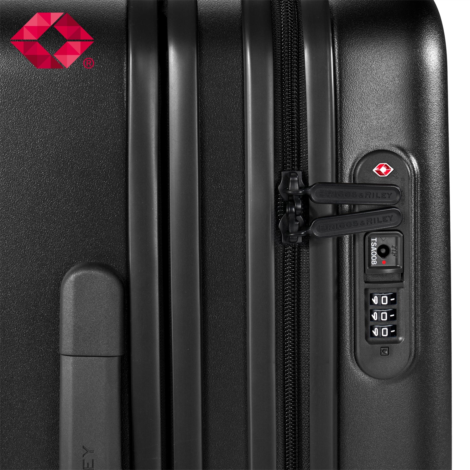 Briggs and Riley Sympatico Domestic Carry-On Expandable Spinner Black Front #colour_black