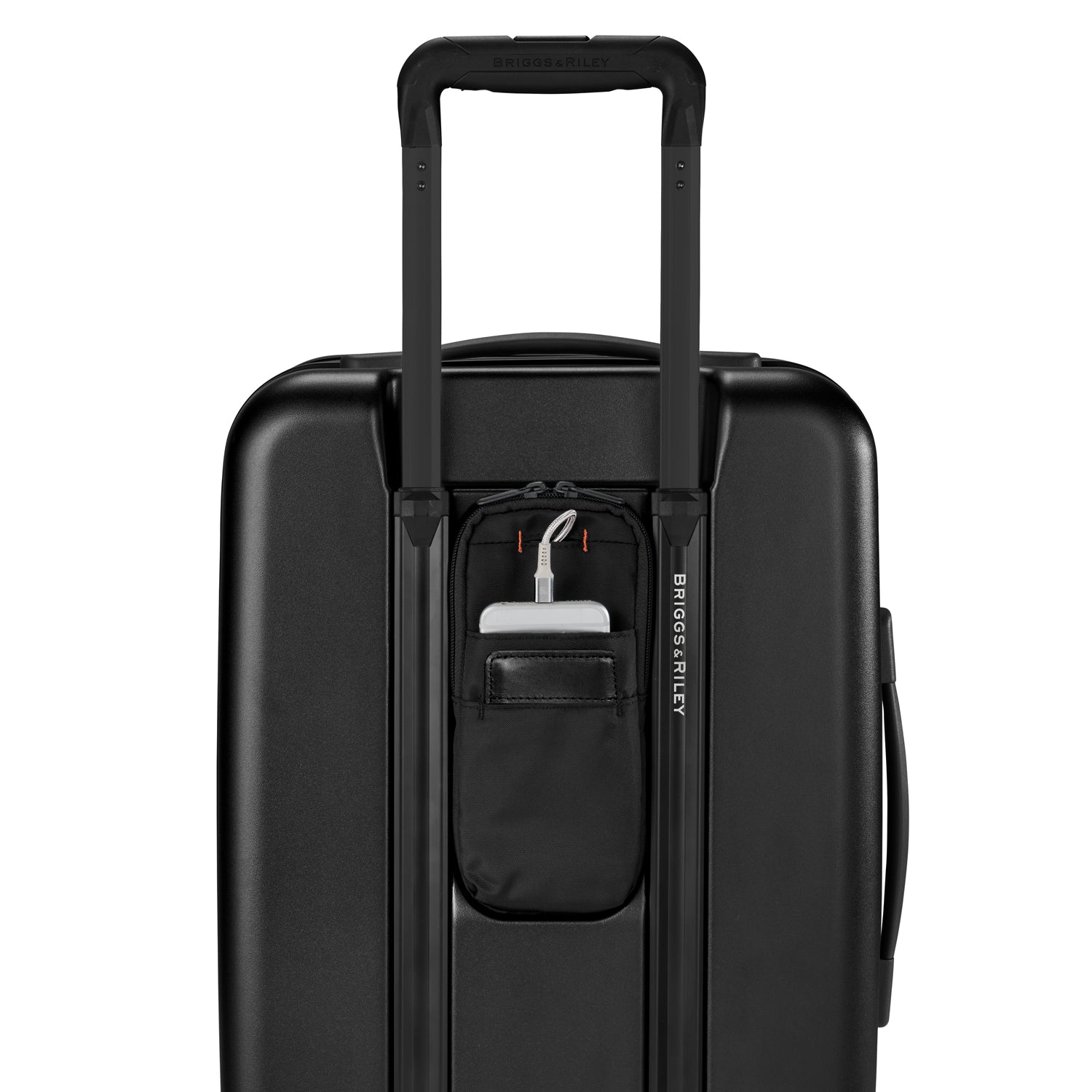 Briggs and Riley Sympatico Domestic Carry-On Expandable Spinner Black Front #colour_black