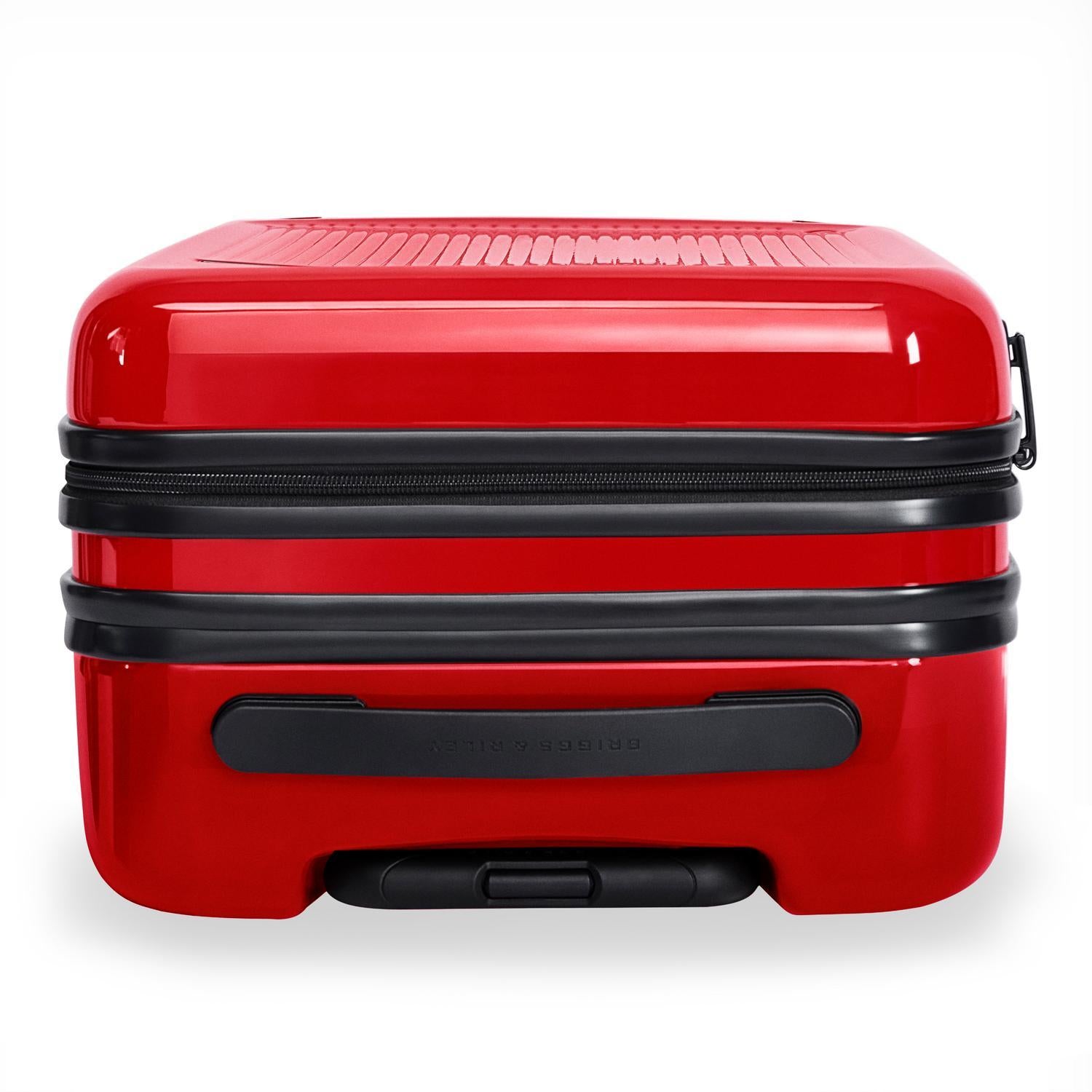 Essential  Carry-On Expandable Spinner in Glossy Ruby, Front View  #colour_glossy-ruby