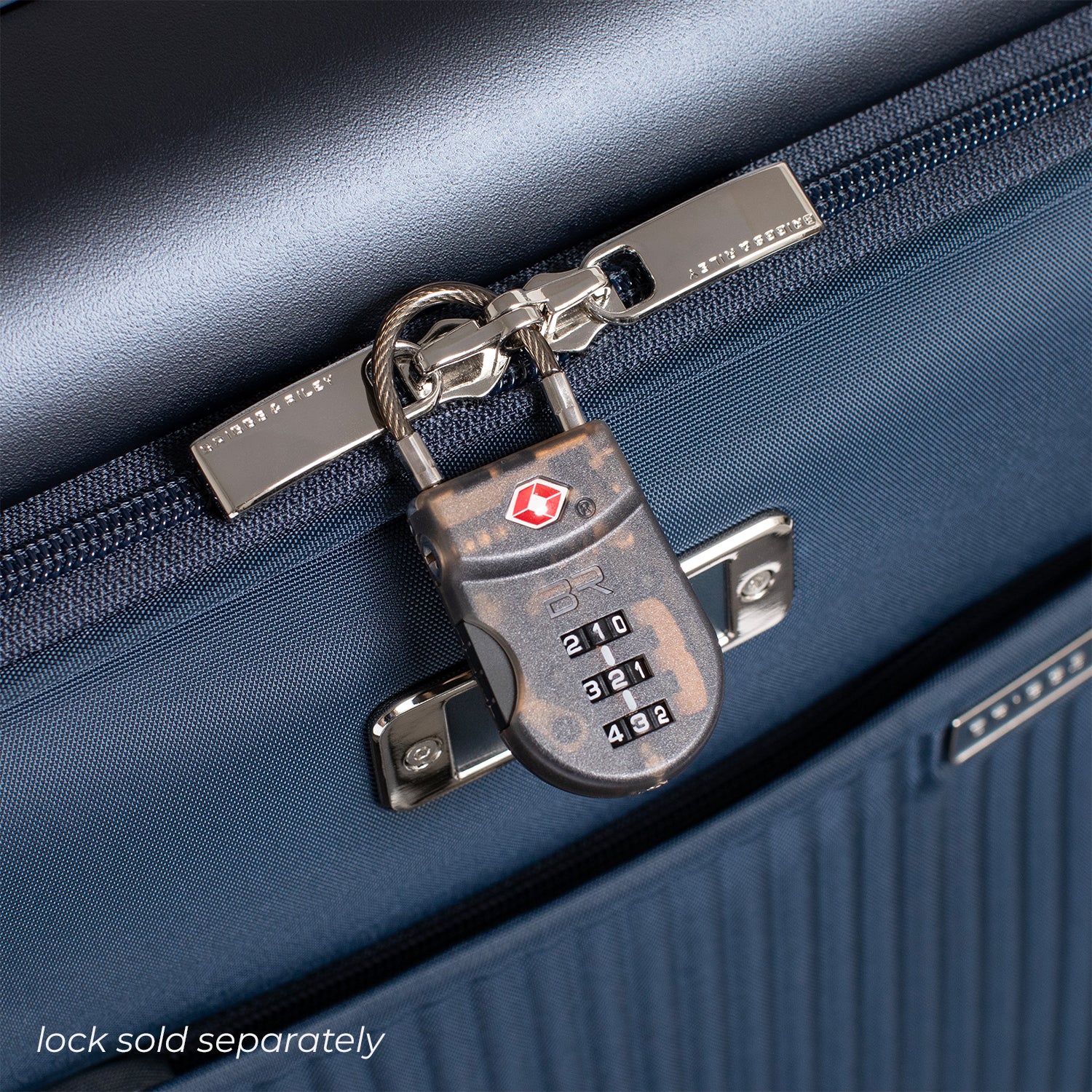 Essential Front Pocket Carry-On Expandable Spinner in Navy, Front View #colour_navy