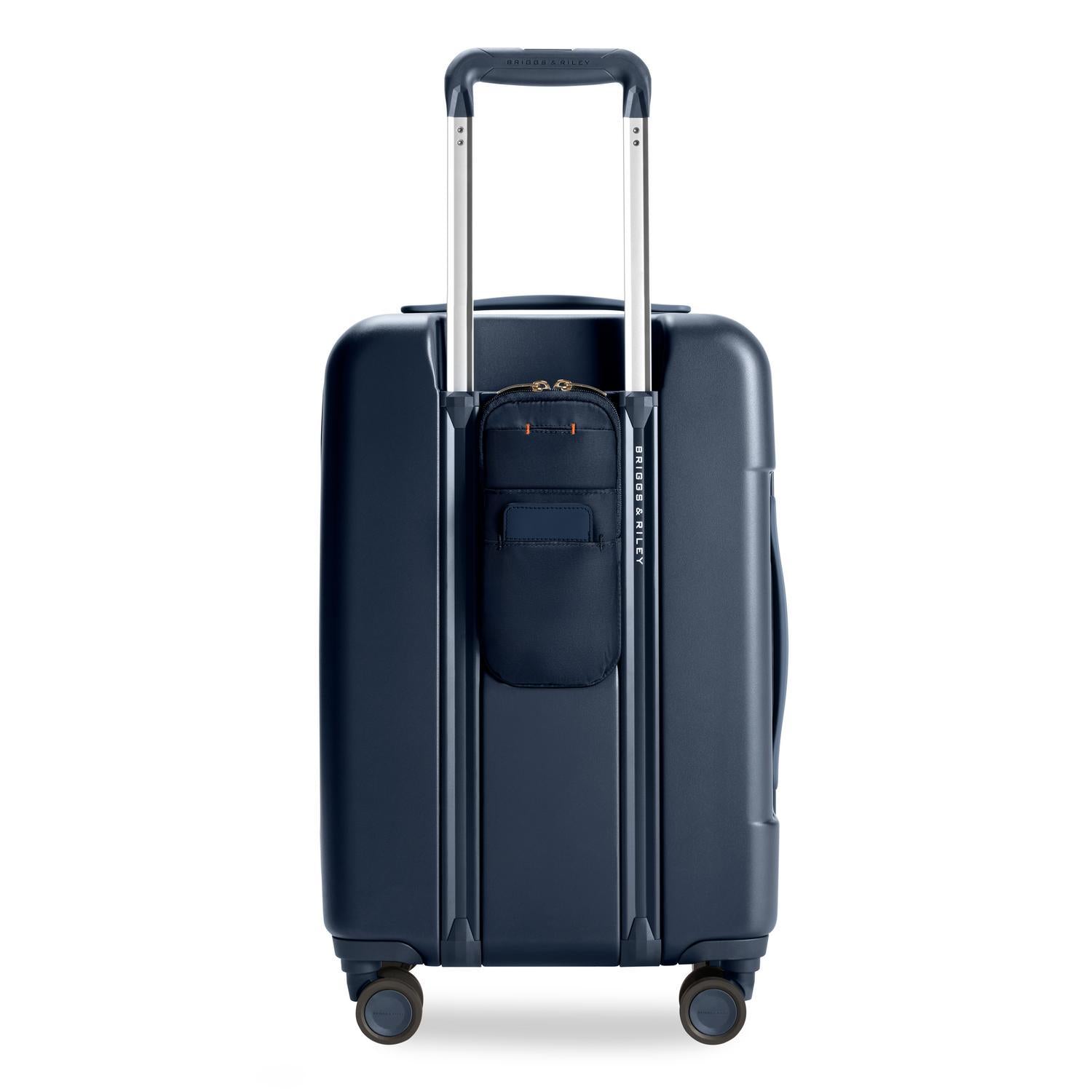 Sympatico Essential Front Pocket Carry-On Expandable Spinner Suitcase #colour_navy