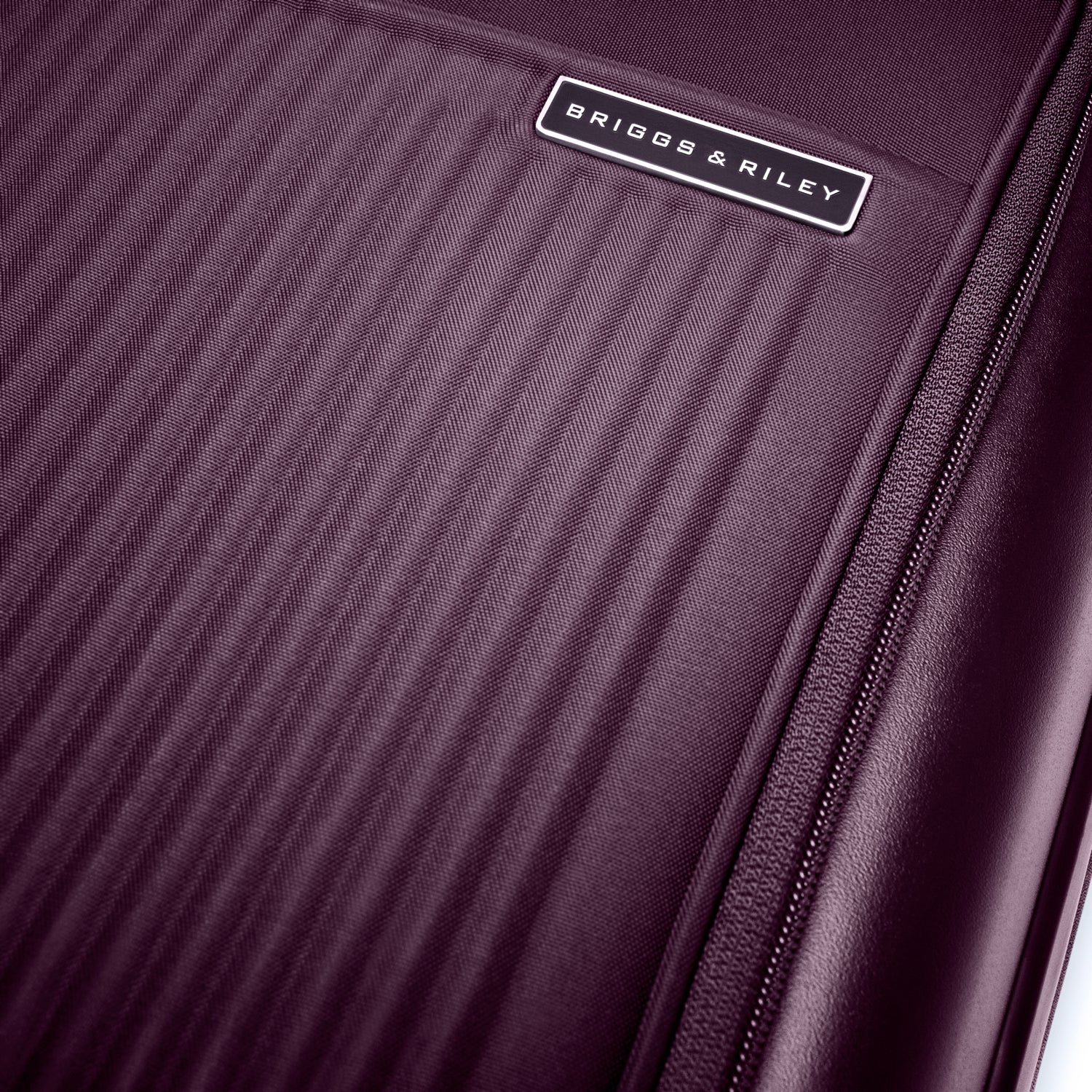 Sympatico Essential Front Pocket Carry-On Expandable Spinner Suitcase #colour_plum