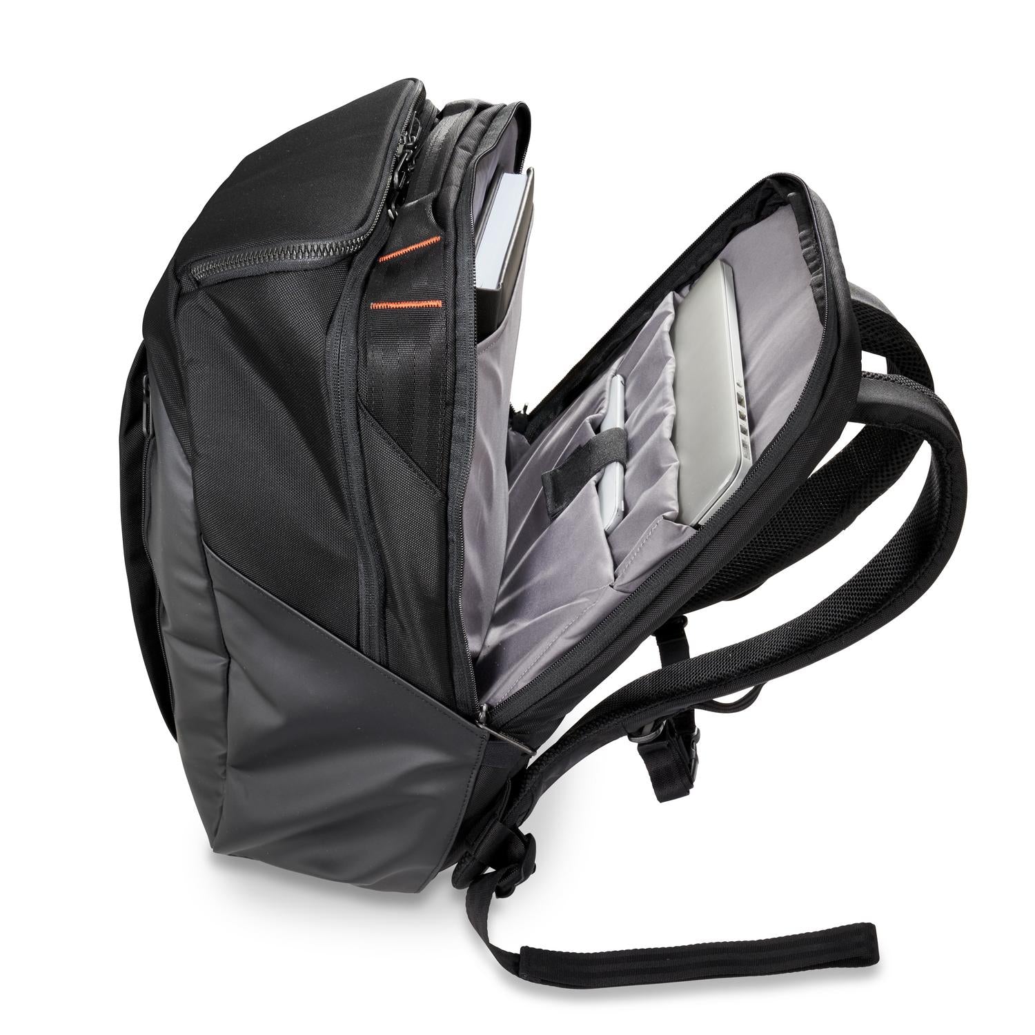 cargo backpack front view #colour_black