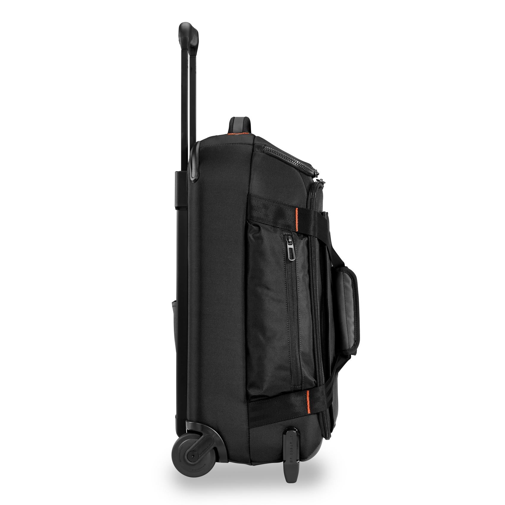 21" Carry-on 2-Wheel Duffle, side view #color_black