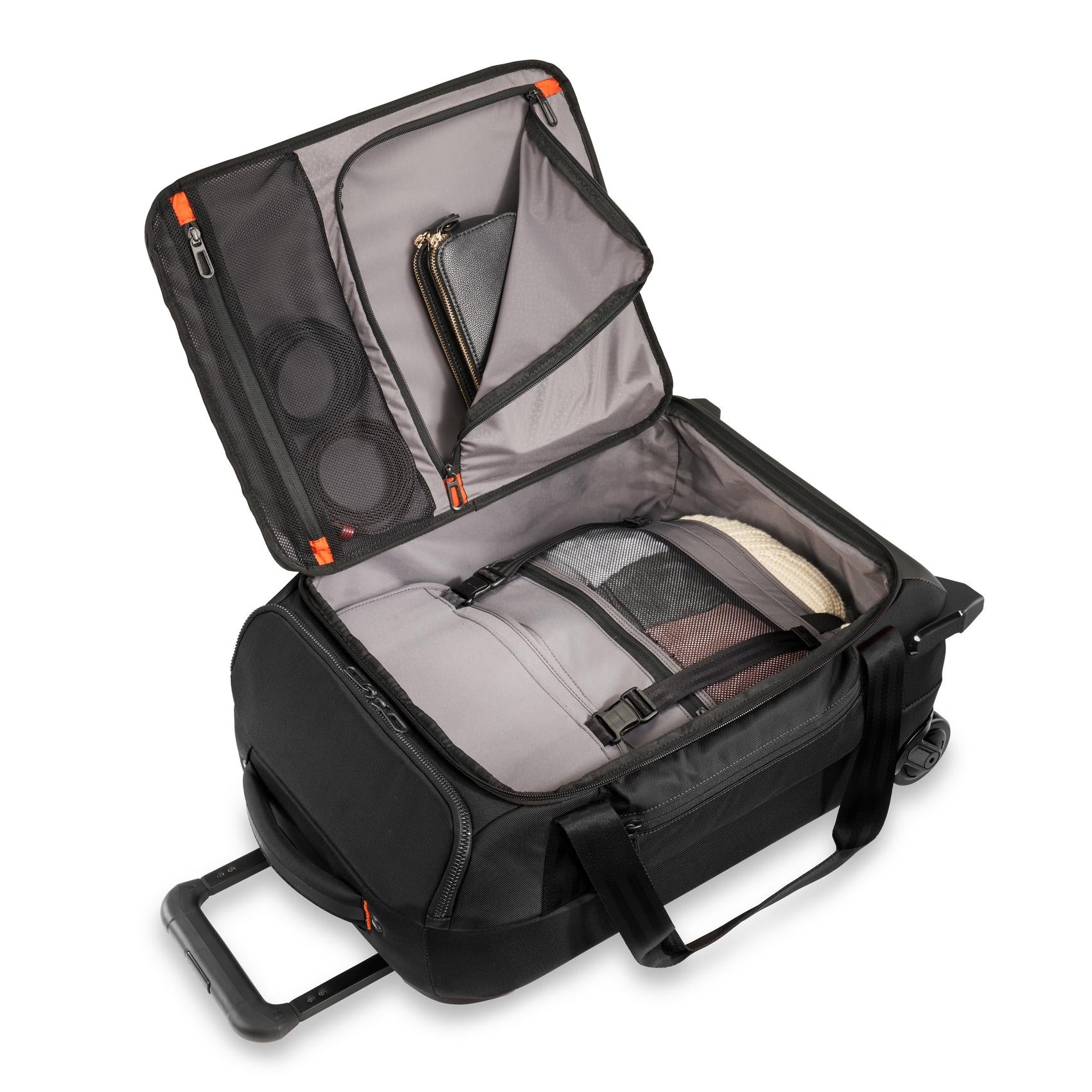 21" Carry-on 2-Wheel Duffle #colour_black